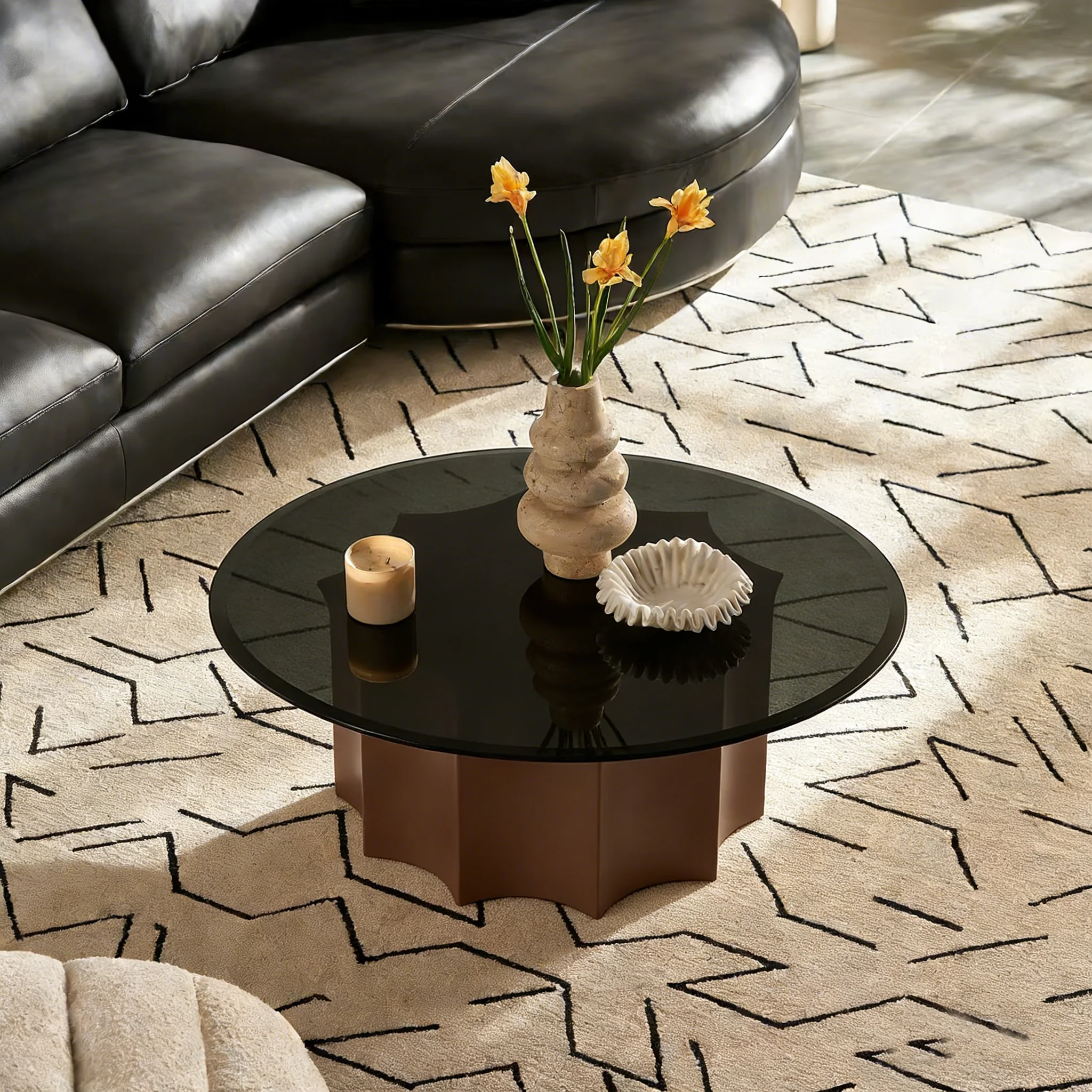 Modrest Ingram Modern Round Coffee Table