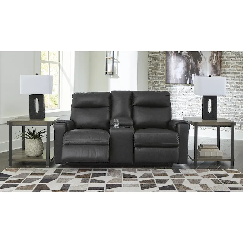 Signature Design by Ashley Barnsana Power Reclining Loveseat with Console