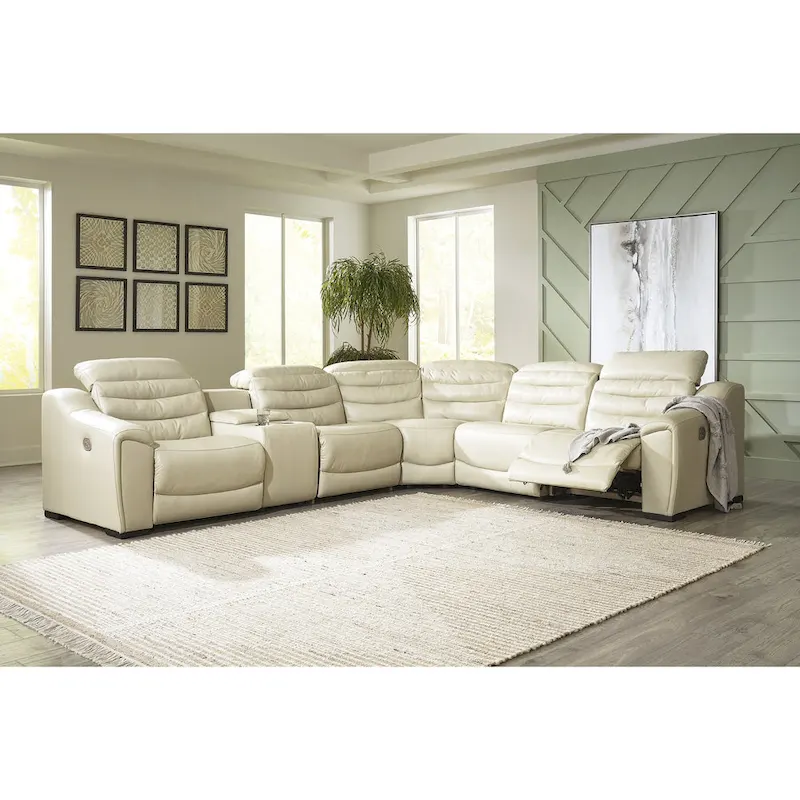 Signature Design by Ashley Center Line 6-Piece Power Reclining Sectional - 138.25W x 120.5D x 35H