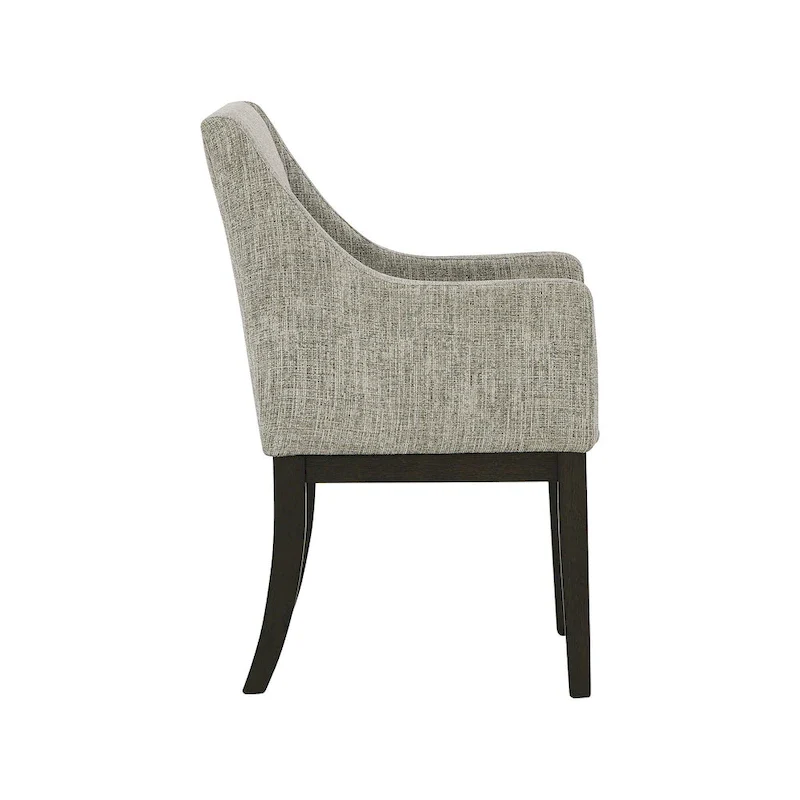 Dark Brown Dining Upholstered Arm Chair - 21W x 24D x 36H