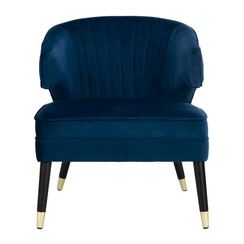 SAFAVIEH Amalia Velvet Wingback Accent Chair - 26.8  x 28  x 31.9  - 27Wx28Dx32H