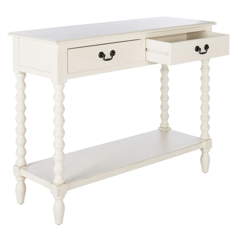 SAFAVIEH Henretta 2-Drawer Console Table - 35.5 W x 13 L x 29.5 H - 35.5 W x 13 L x 29.5 H - 36Wx13Dx30H
