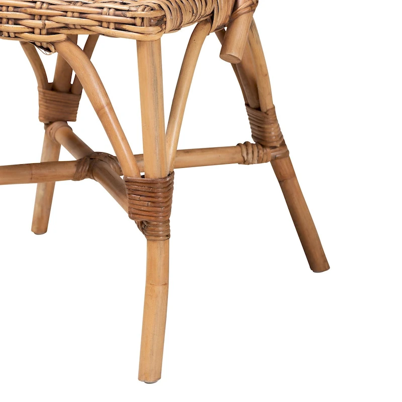 Neola Modern Bohemian Natural Rattan Dining Chair
