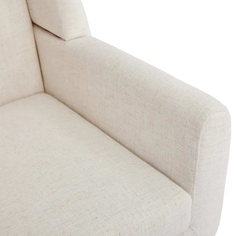 HUIMO Fabric Arm Chair Accent Chair and Ottoman Set Grey/ Beige/ Blue/ Dark Teal