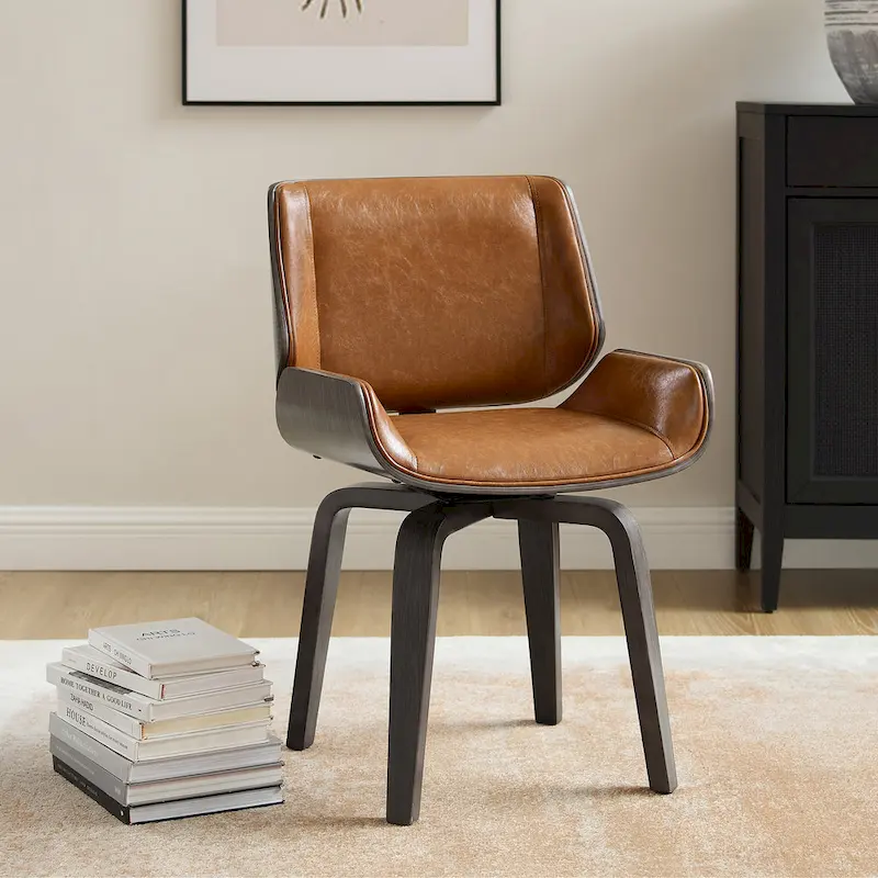 Art Leon Mid-century Modern Swivel Accent Chair