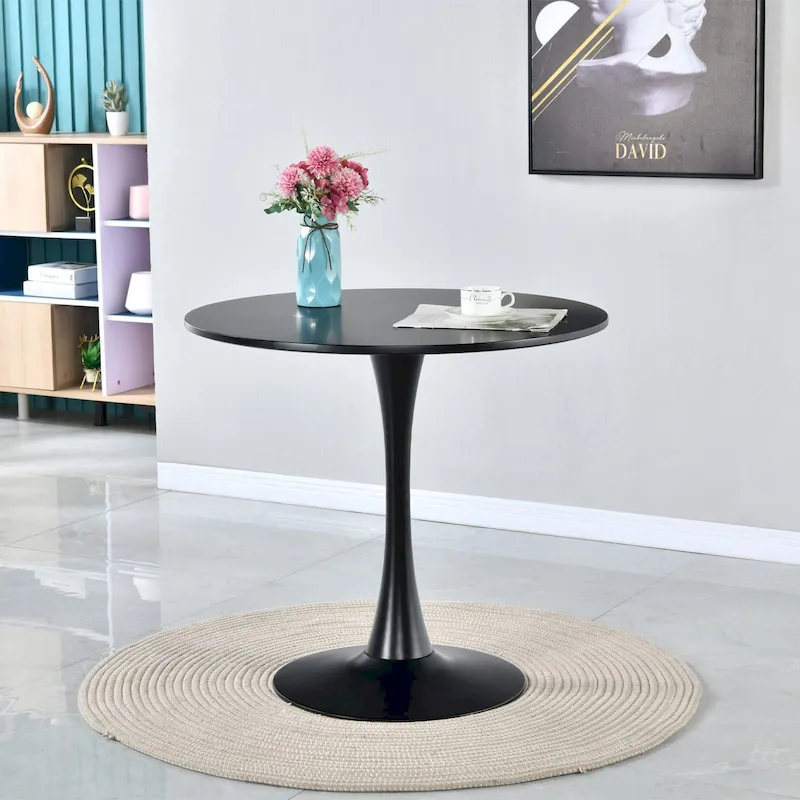 31.5Modern Round Dining Table End Table Leisure Coffee Table - N/A