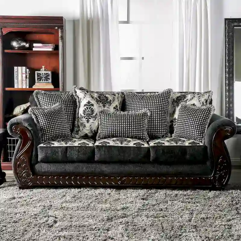 Mansuri Traditional Chenille Rolled Arms 2-Piece Sofa Set by Gracewood Hollow