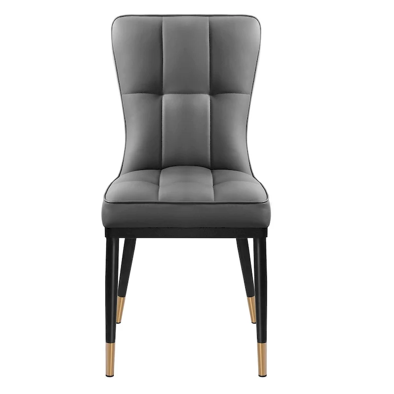 Upholstered Dining Chairs Set of 2 with Metal Legs