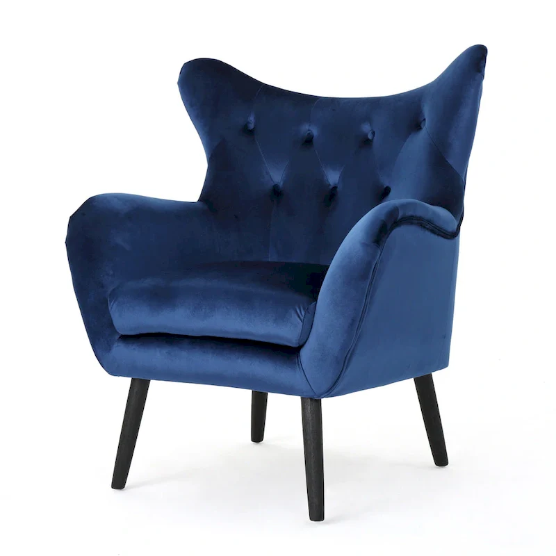 34.25  Velvet Wingback Arm Chair