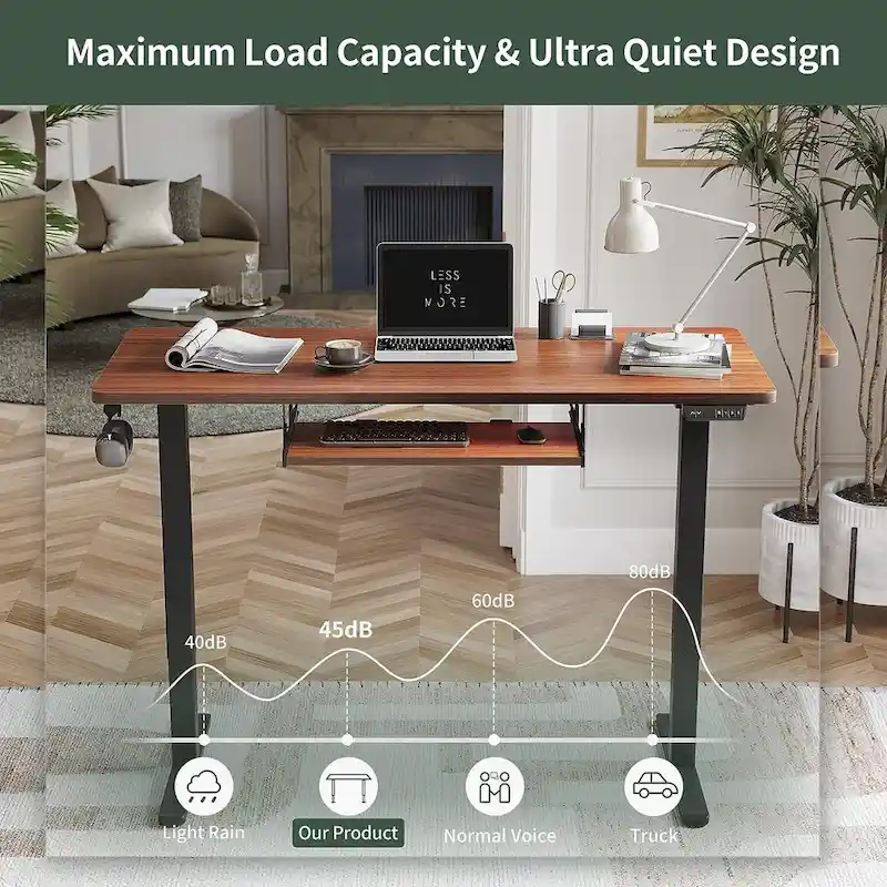 FEZIBO/Home Office Furniture/Wood/Desk With Keyboard Tray/Desks