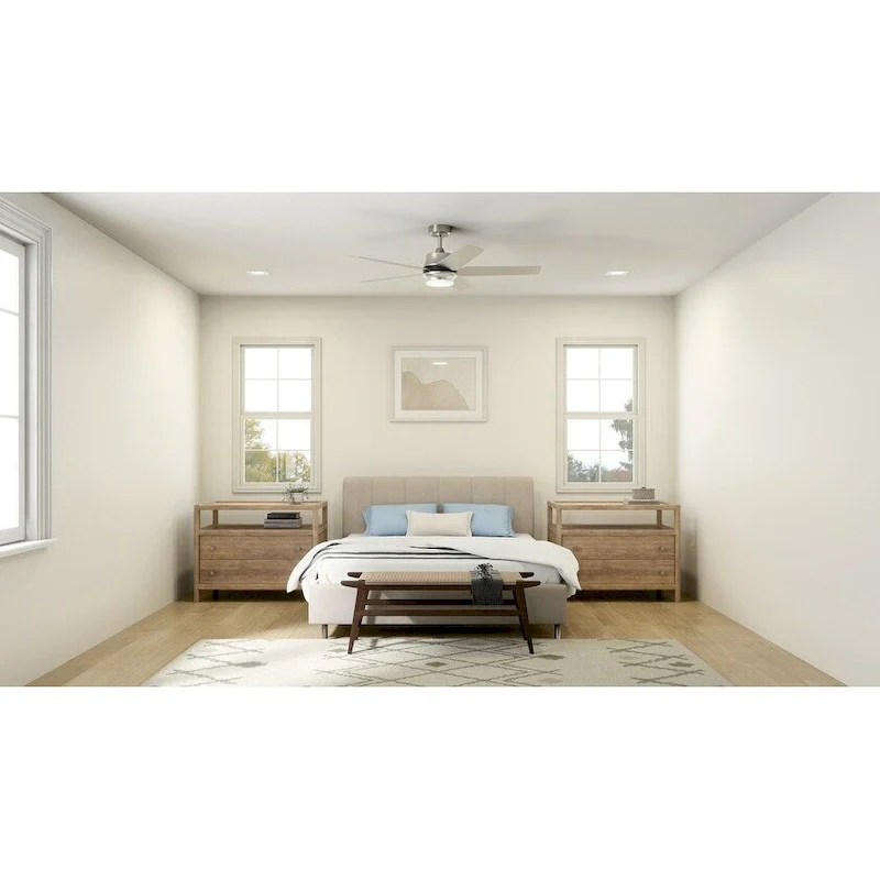 Kichler Maeve 52 inch LED Ceiling Fan Brushed Stainless Steel with Brushed Nickel Blades