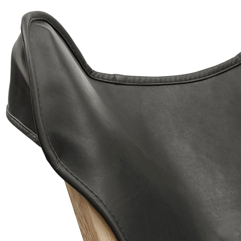 Cantu Genuine Top Grain Leather Tripolina Sling Chair by iNSPIRE Q Modern