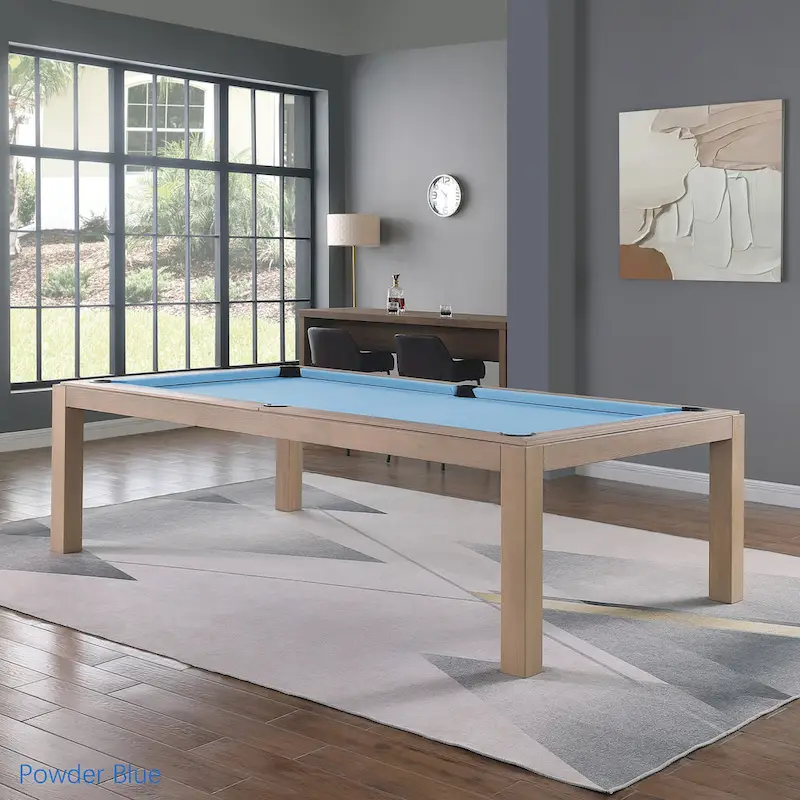 Olivia 8ft Driftwood Ash Billiard Slate Pool Table with Dining Top
