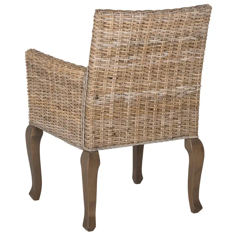 SAFAVIEH Alearda Natural Dining Chair (Set of 2) - 23 x 24.4 x 34 - 23Wx24Dx34H