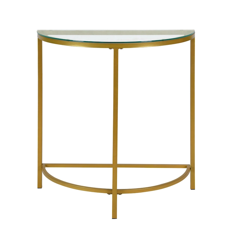 Carolina Living Fenice Demilune Console Table - Gold