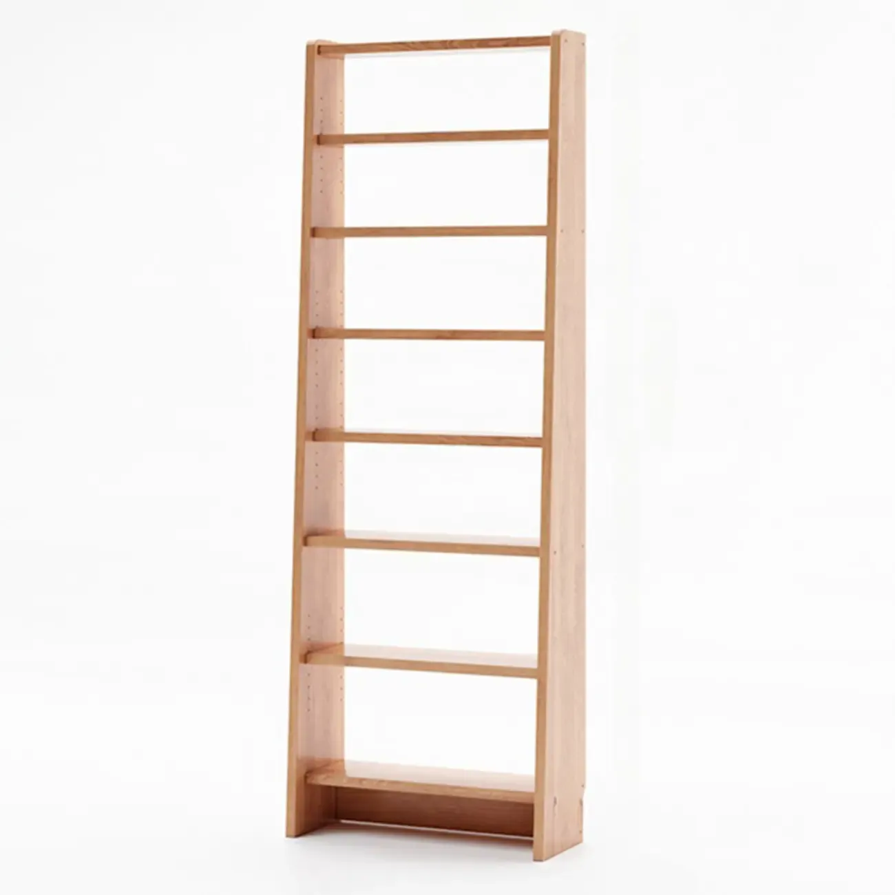 Tall Modern White Wooden Open Vertical Bookcase