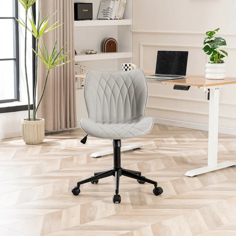 Swivel Armless Desk Chair Office Chairs Makeup Vanity Chair