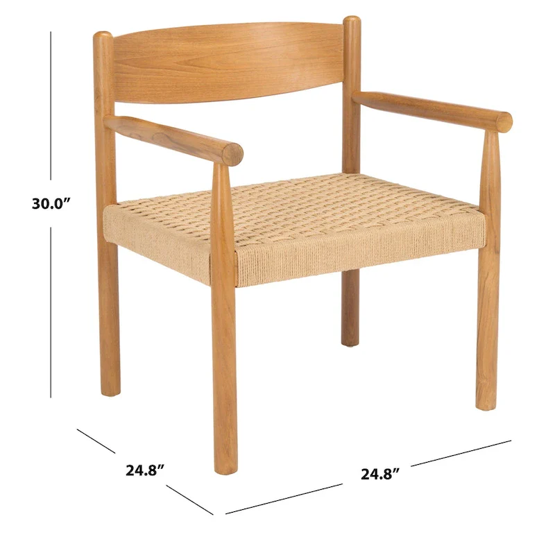 SAFAVIEH Couture Matisha Danish Rope Accent Chair - 24.75 W x 24.75 L x 30 H - 25Wx25Dx30H