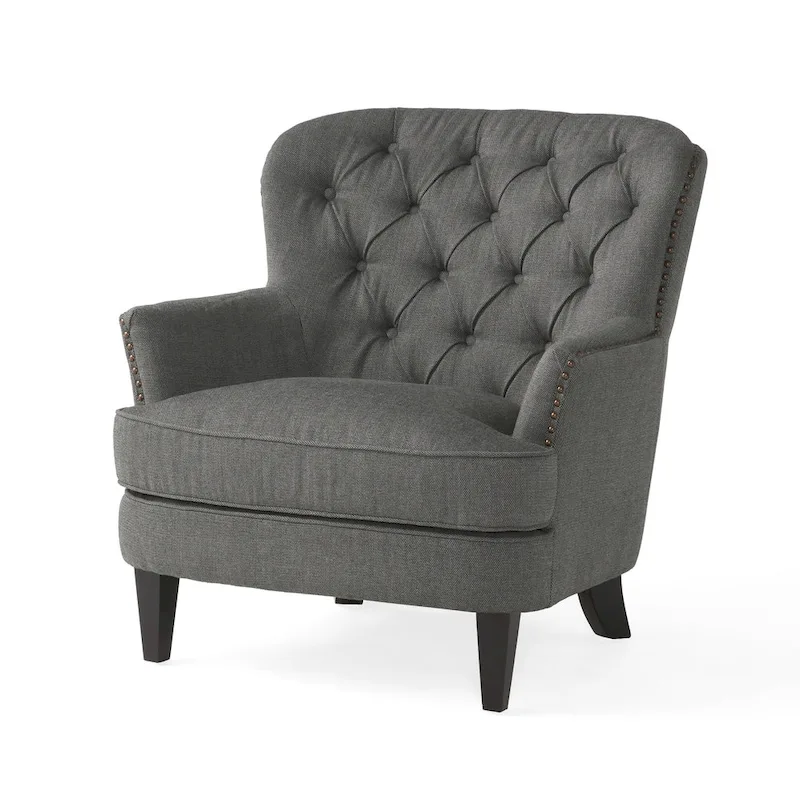 Tafton Tufted Club Chair with Ottoman by Christopher Knight Home
