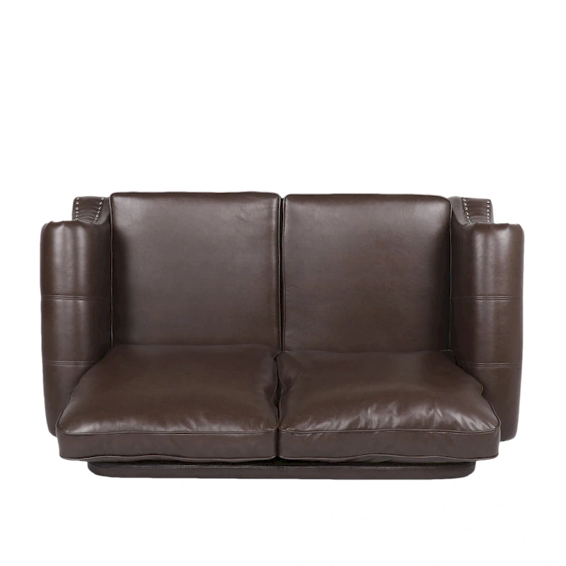 Lawton Faux Leather Loveseat with Nailhead Trim by Christopher Knight Home