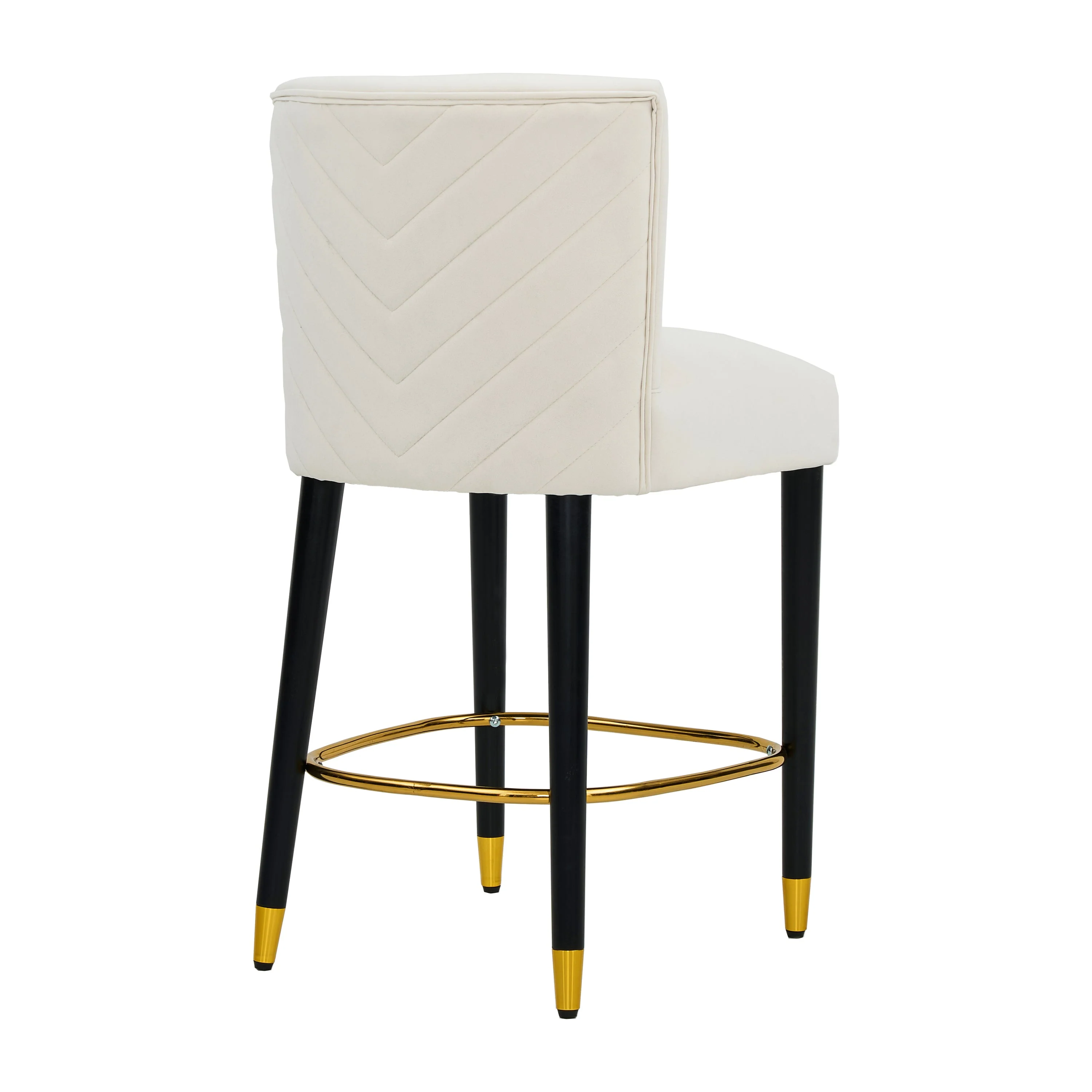 Modern Upholstered Tufted Bar Stools Set of 2