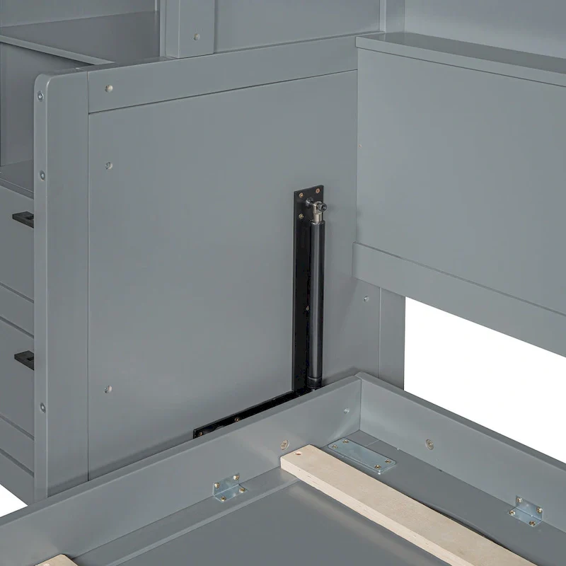 Murphy Bed (Wall Bed) — Featuring Wardrobe, Desk, Drawers, And Shelving