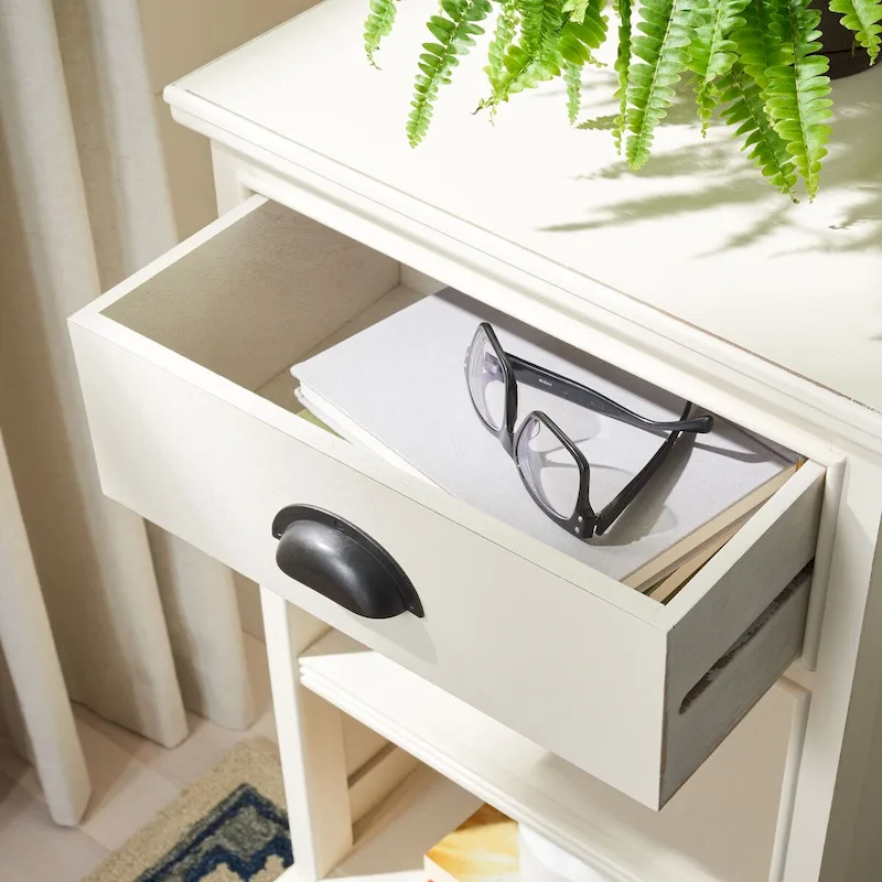 Clemie Grey Storage Side Table - 17.7 x 13.8 x 29.9 - 18Wx14Dx30H