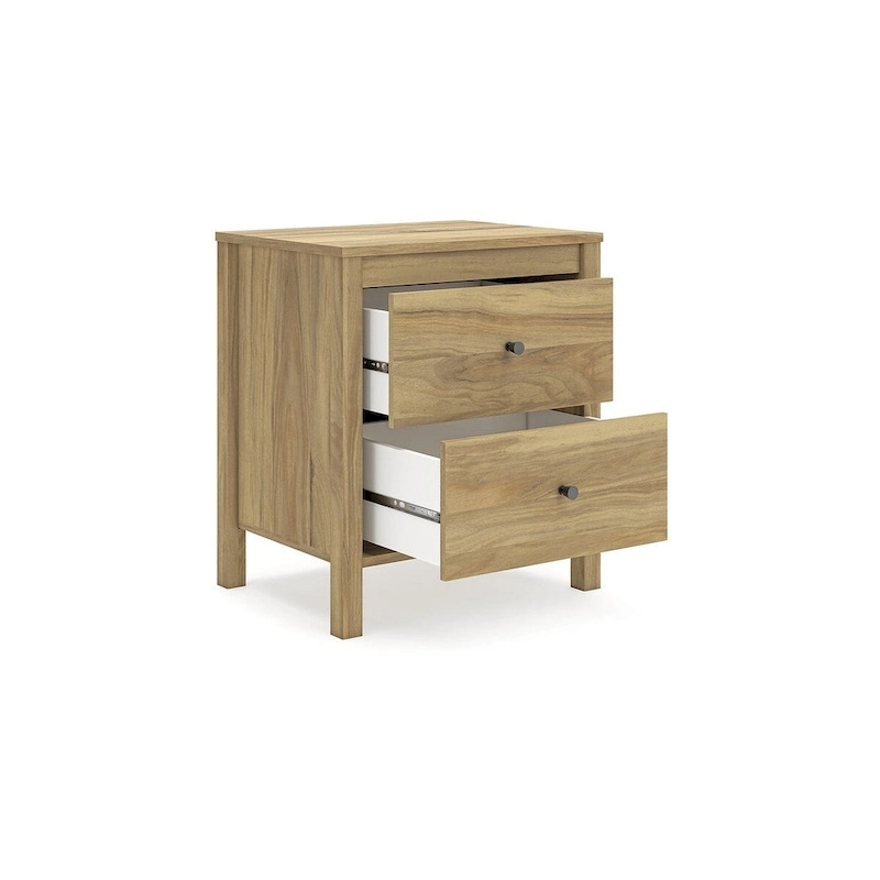 Signature Design by Ashley Bermacy Light Brown Panel Headboard with 2 Nightstands