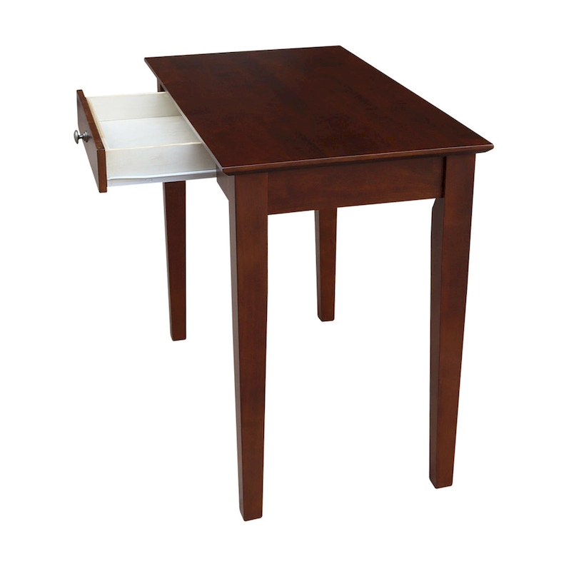 Wooden Writing Desk with Butcher Block Surface