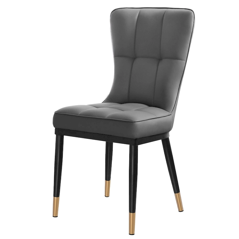 Upholstered Dining Chairs Set of 2 with Metal Legs