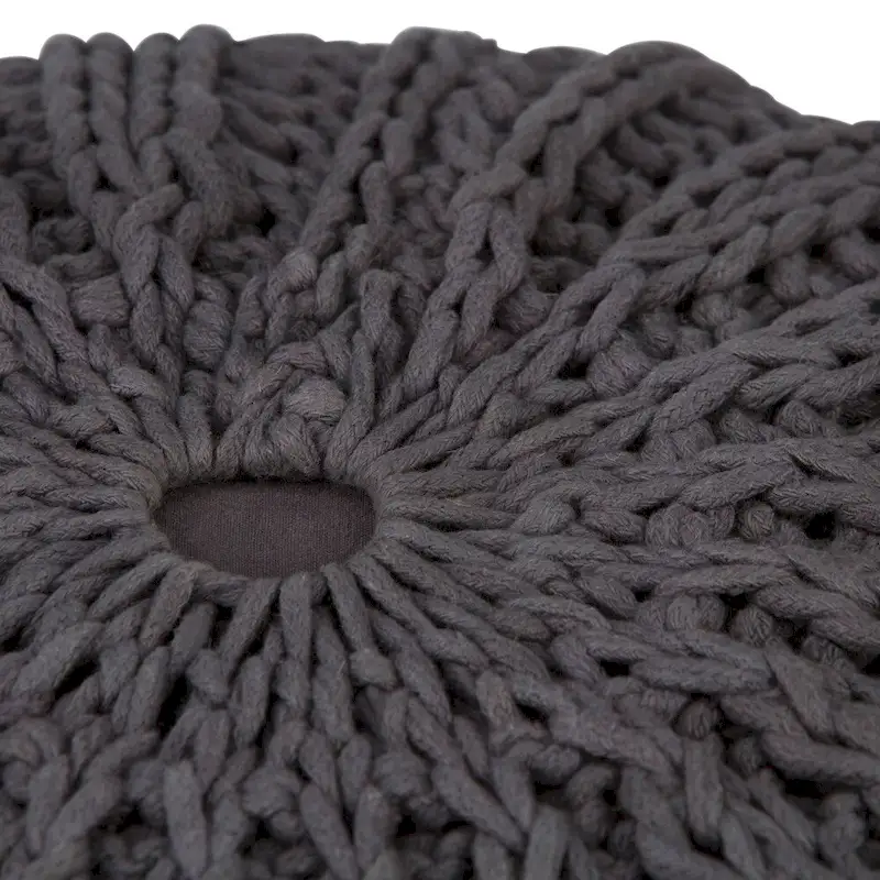 WYNDENHALL Grandville Boho Round Hand Knit Pouf
