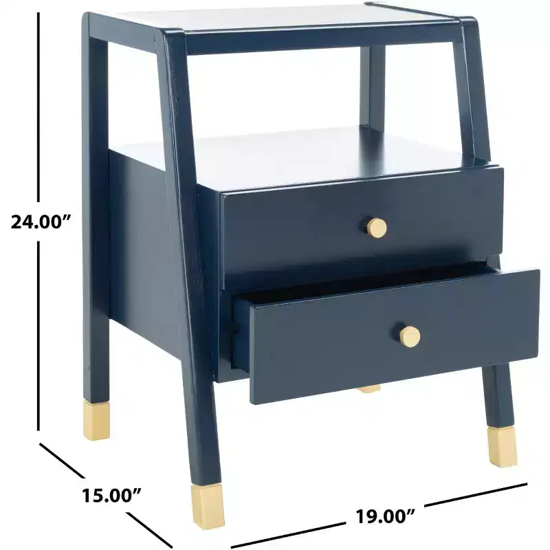 Cove 2 Drawer 1 Shelf Accent Table - ACC6602 - Safavieh
