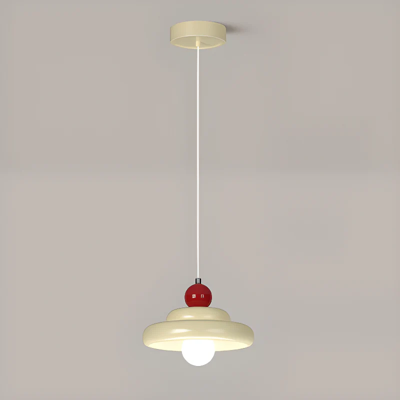 Modern Milk White Geometric Metal Pendant Light