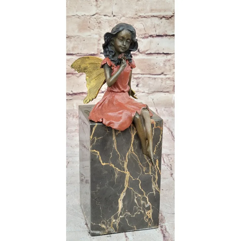 Hand Made Original Milo Fairy Angel Genuine Bronze Sculpture
