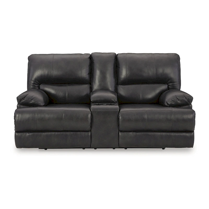 Signature Design by Ashley Mountainous Black Power Reclining Loveseat - 82W x 42D x 42H