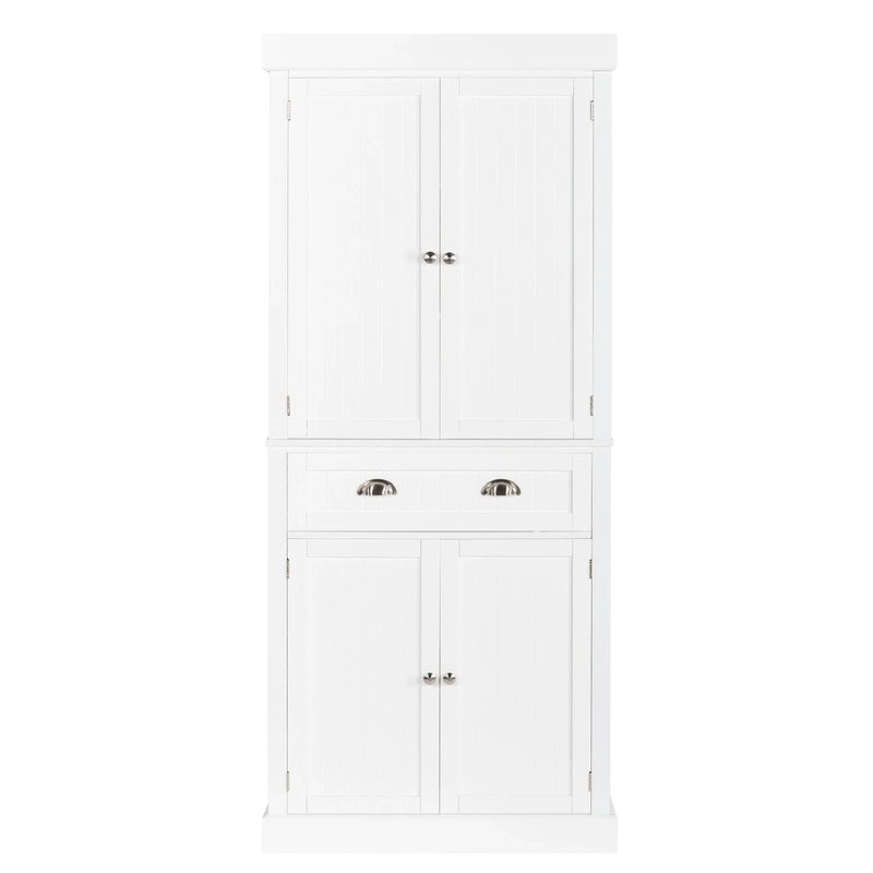 Modern Single Drawer Double Door Wardrobe Storage Cabinet