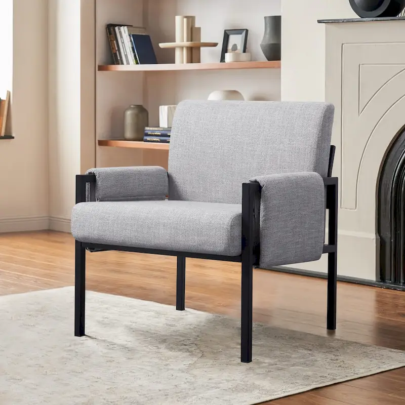 Subrtex Upholstered Accent Chair with Metal Frame Armchair