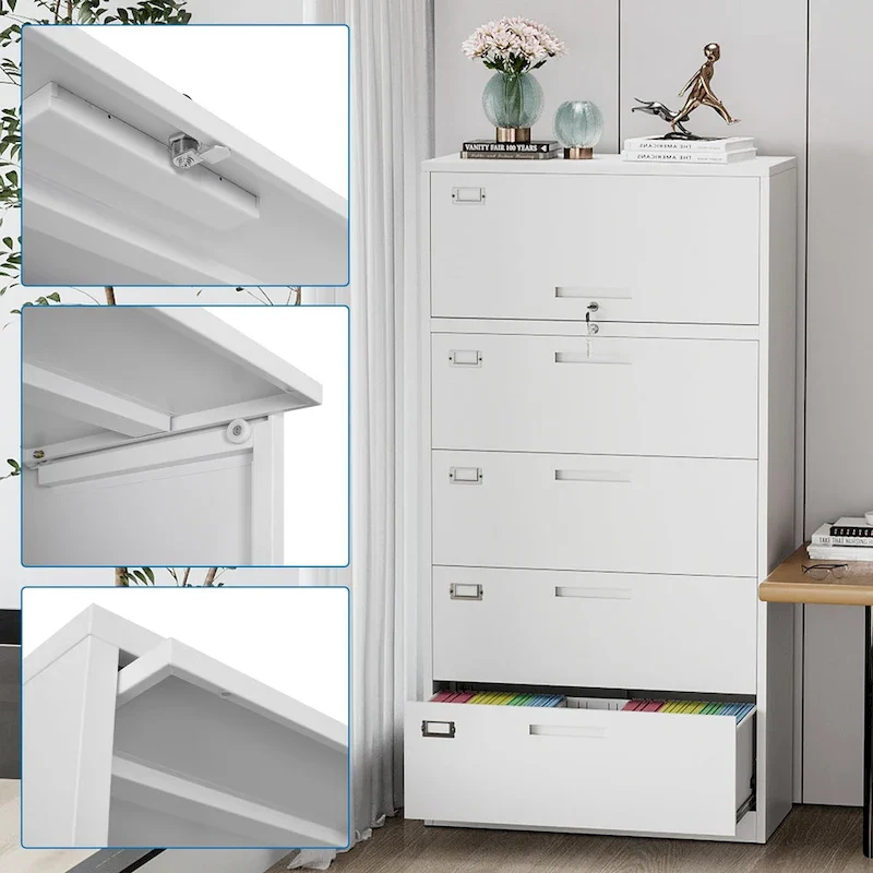 Steel Lateral File Cabinet with Lock