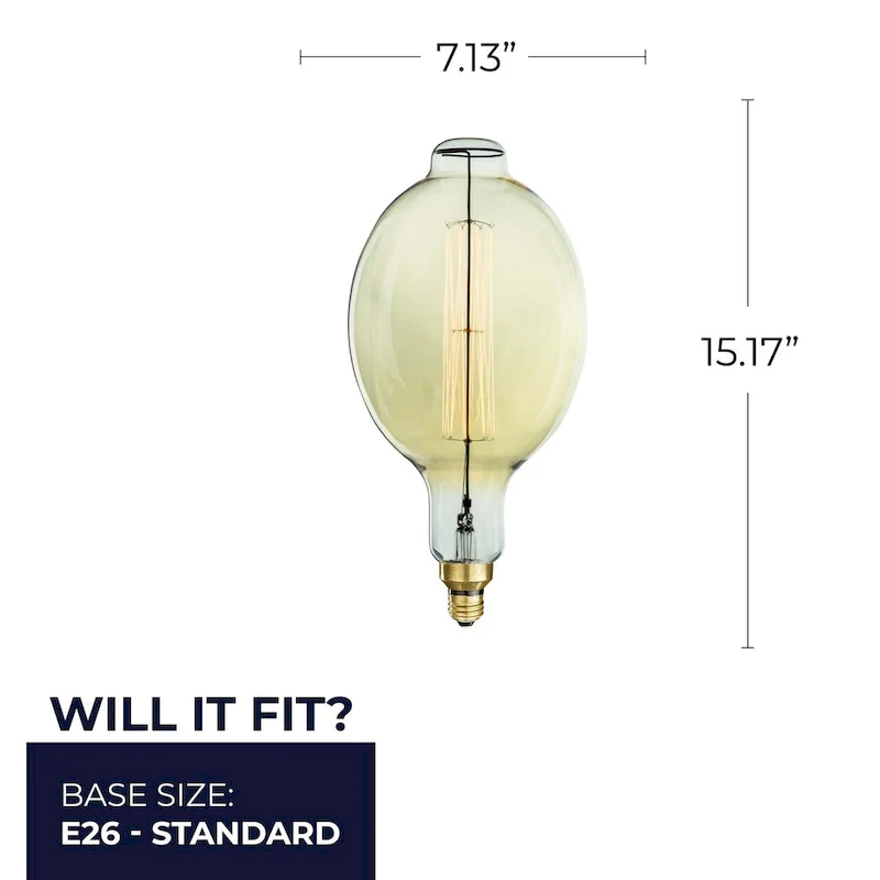 Bulbrite 60 Watt Dimmable Grand Nostalgic Medium (E26) Incandescent Bulb