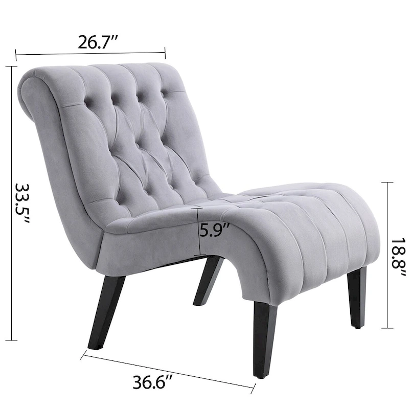 AVAWING Set of 2 Armless Accent Upholstered Lounge Chair