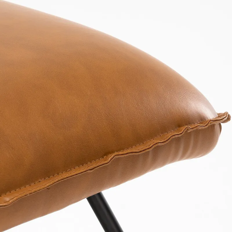 LUE BONA Mid Century Faux Leather Accent Chair With Adjustable Backrest - 31.5 H X 22.2 W X 23.6 D