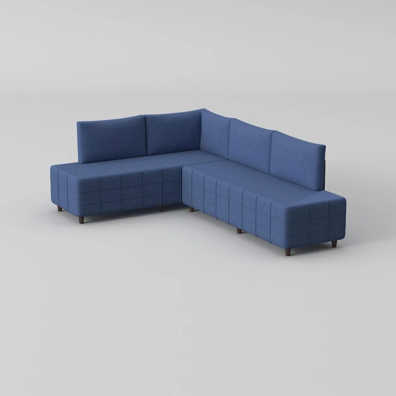 Sagopa Modern Metal Frame with Foam Seat Sectional Sofa