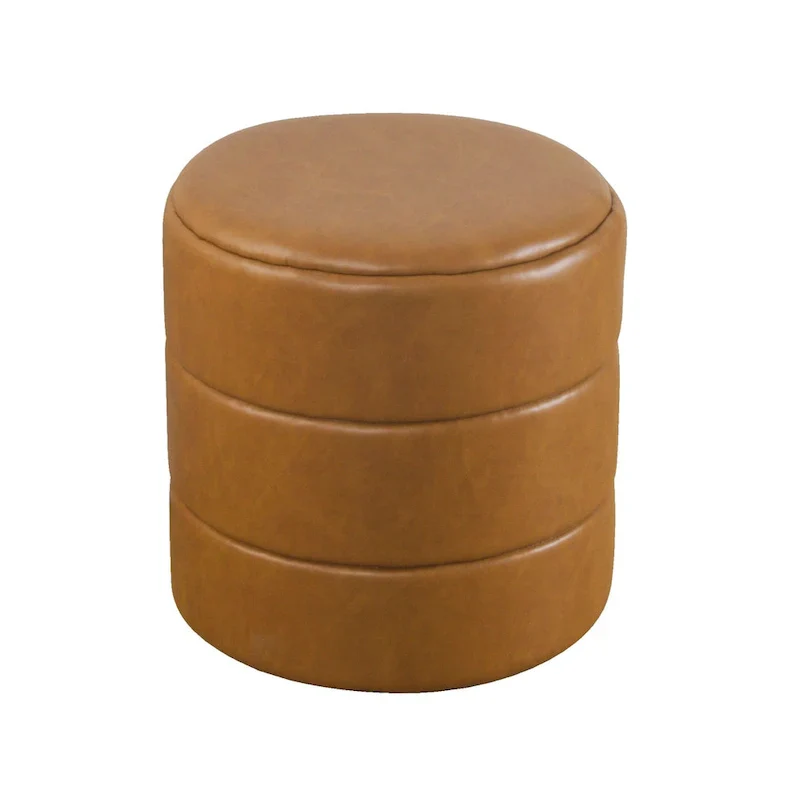 HomePop Upholstered Round Ottoman