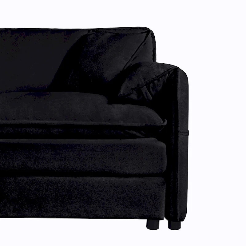 64 Oversized Chenille 2-Seater Sofa with DIY Combo & Storage Pockets