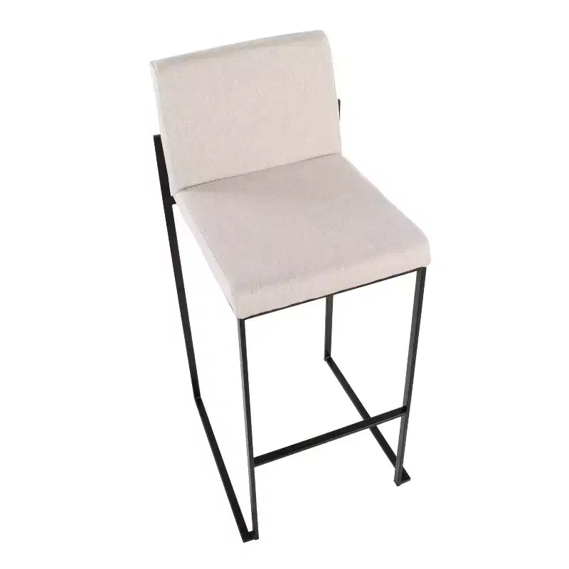 LumiSource Set of 3 Fuji High Back Barstools Fabric