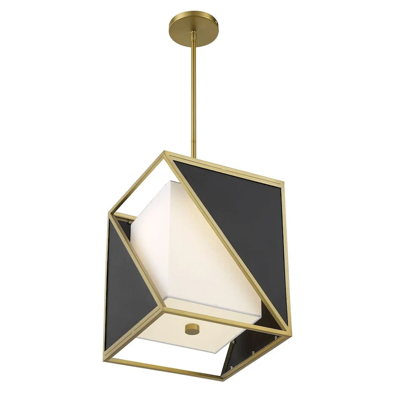 Metropolitan Aspect White Coal and Soft Brass LED Lights Pendant