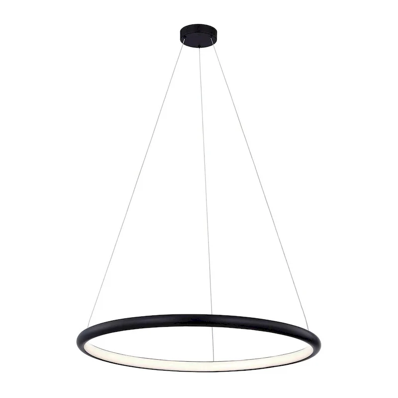 Justice Design Group Circola 36  LED Ring Pendant - Matte Black Finish