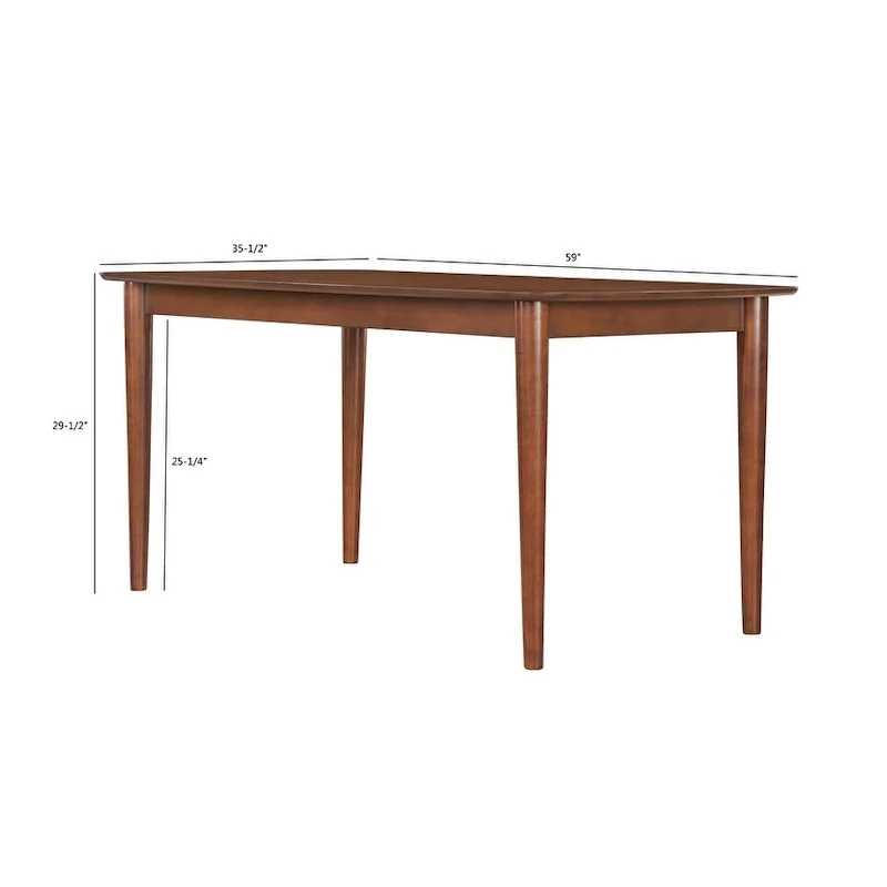 Belinda 59-inch Rectangular Leg Dining Table by