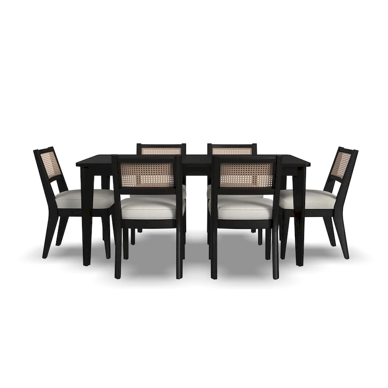 Brentwood Black Wood Rectangle Dining Set by Homestyles - 66  x 30  x 36