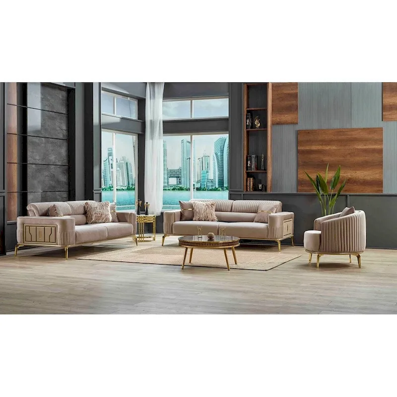 Armony One Sofa One Loveseat One Chair Living Room Set